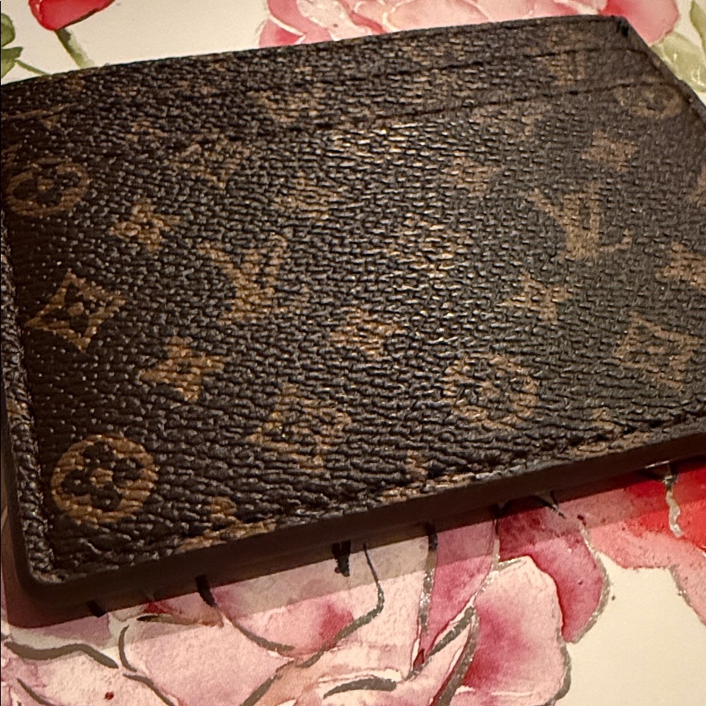 Fashion designer Brown classic Monogram Card Holder/Money Holder - Picture 3 of 8